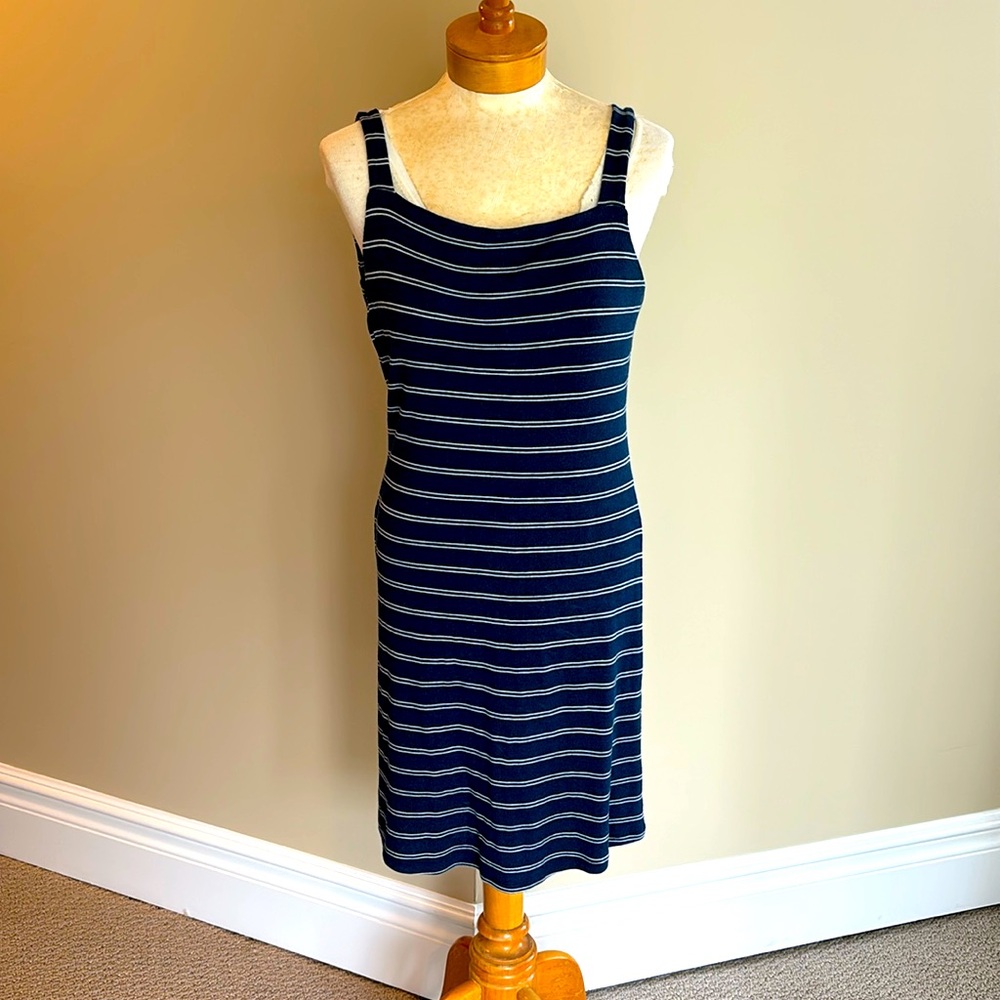 RVCA navy and white knit dress